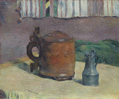 Wood Tankard and Metal Pitcher Paul Gauguin